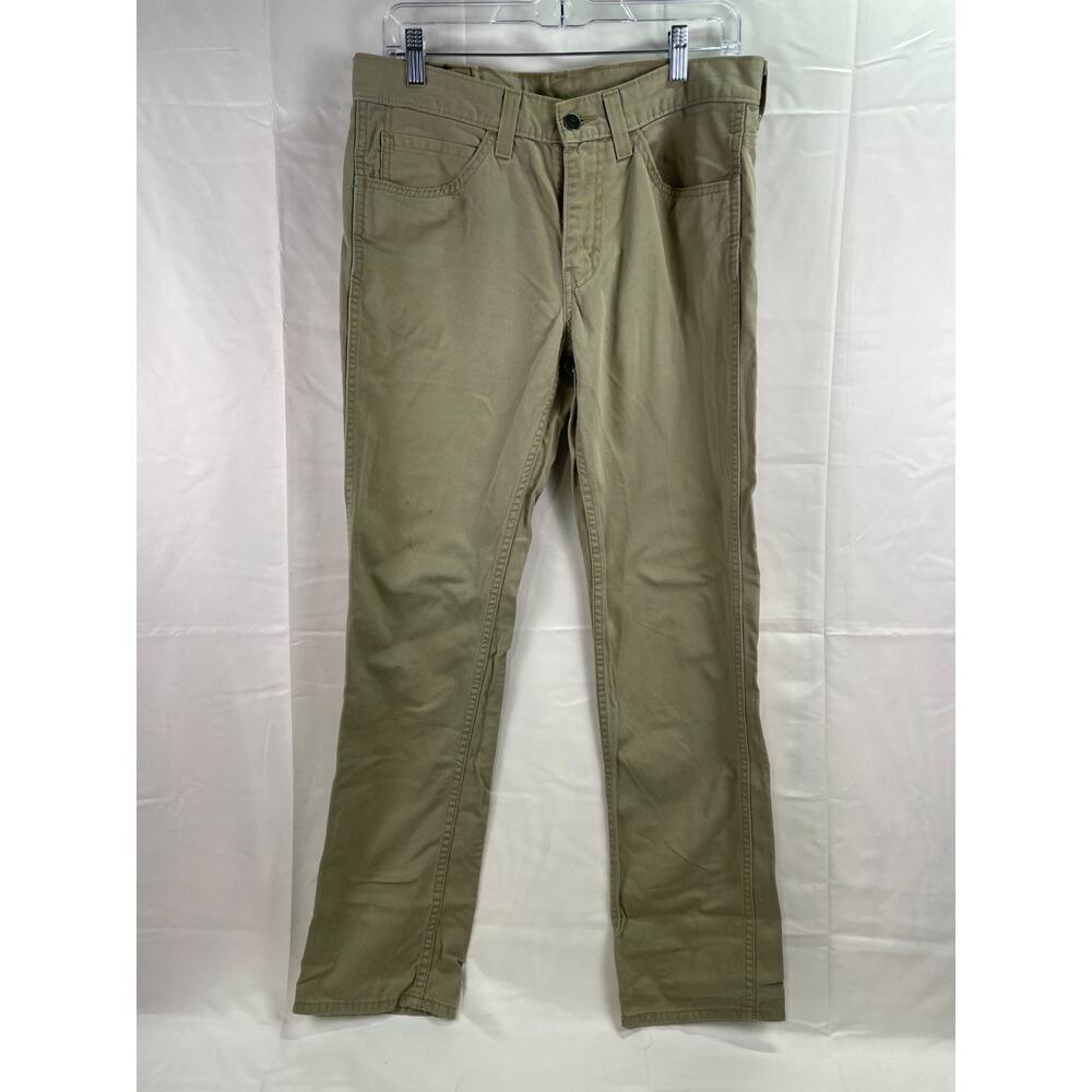 Levi Strauss 511 Men’s Beige Straight Legs Regular Slim Denim Jeans Size 32x32